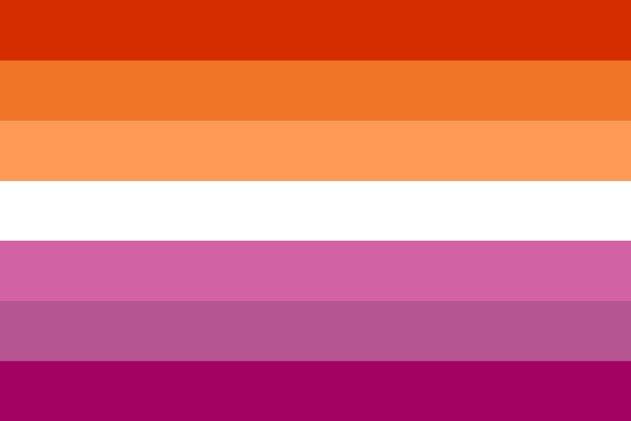 Fig 1. Seven-stripe lesbian pride flag.