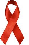 Red AIDS awareness ribbon